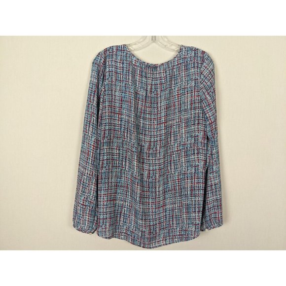 Talbots long sleeve hidden button tunic blouse L - Picture 2 of 7